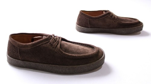 Velasca Men's Suede Fioeu Moc-Toe Derby Shoes JL3 Dark Brown Size US:11 UK:10 - Picture 4 of 9