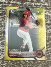 2022 Bowman Chrome Prospects Mega Box Yellow Mojo Refractor /75 Braylin Minier