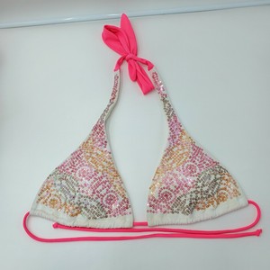 pink sequin bikini top