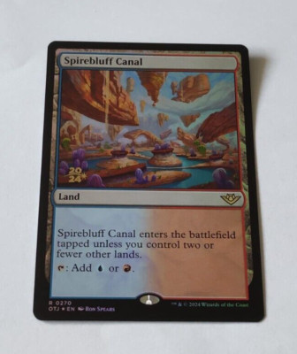 MtG Spirebluff Canal (OTJ-0270) Rare Prerelease Promo Foil English MINT