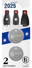 2 Pack Cr2025 Key Fob Replacement Batteries For Mercedesbenz cclass Eclass Ml