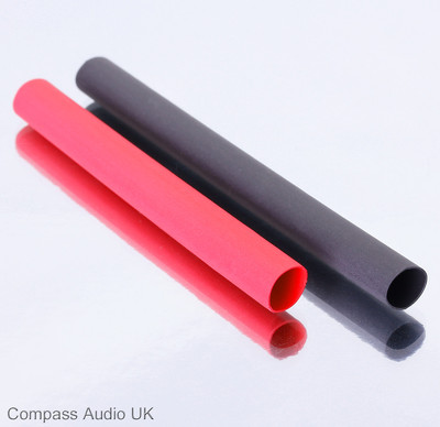 Schrumpfschlauch 9,5 mm rot & schwarz 2:1 Elektrorohr Sleeving Draht & Kabel