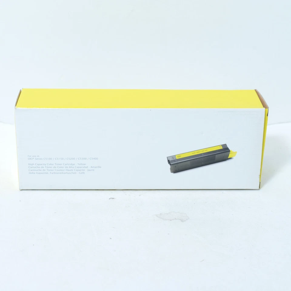 Yellow Ink Cartridge for OKI C5100 C5150 C5200 C5300 C5400, New & Sealed - Image 3 of 4