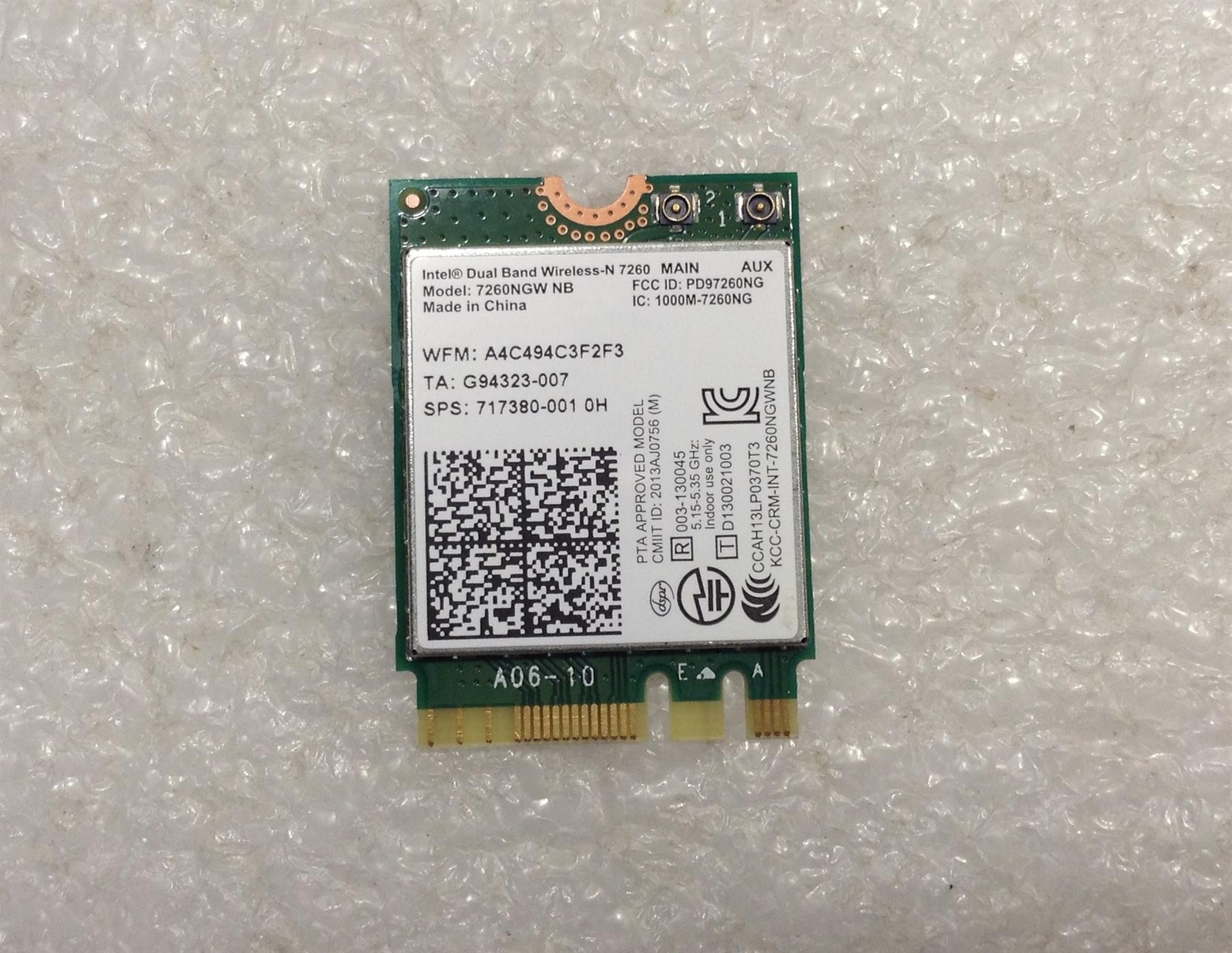 HP Dual Band Wireless 717379-001 005 Intel 7260NGW Bluetooth Wi-fi WLAN Card NEW