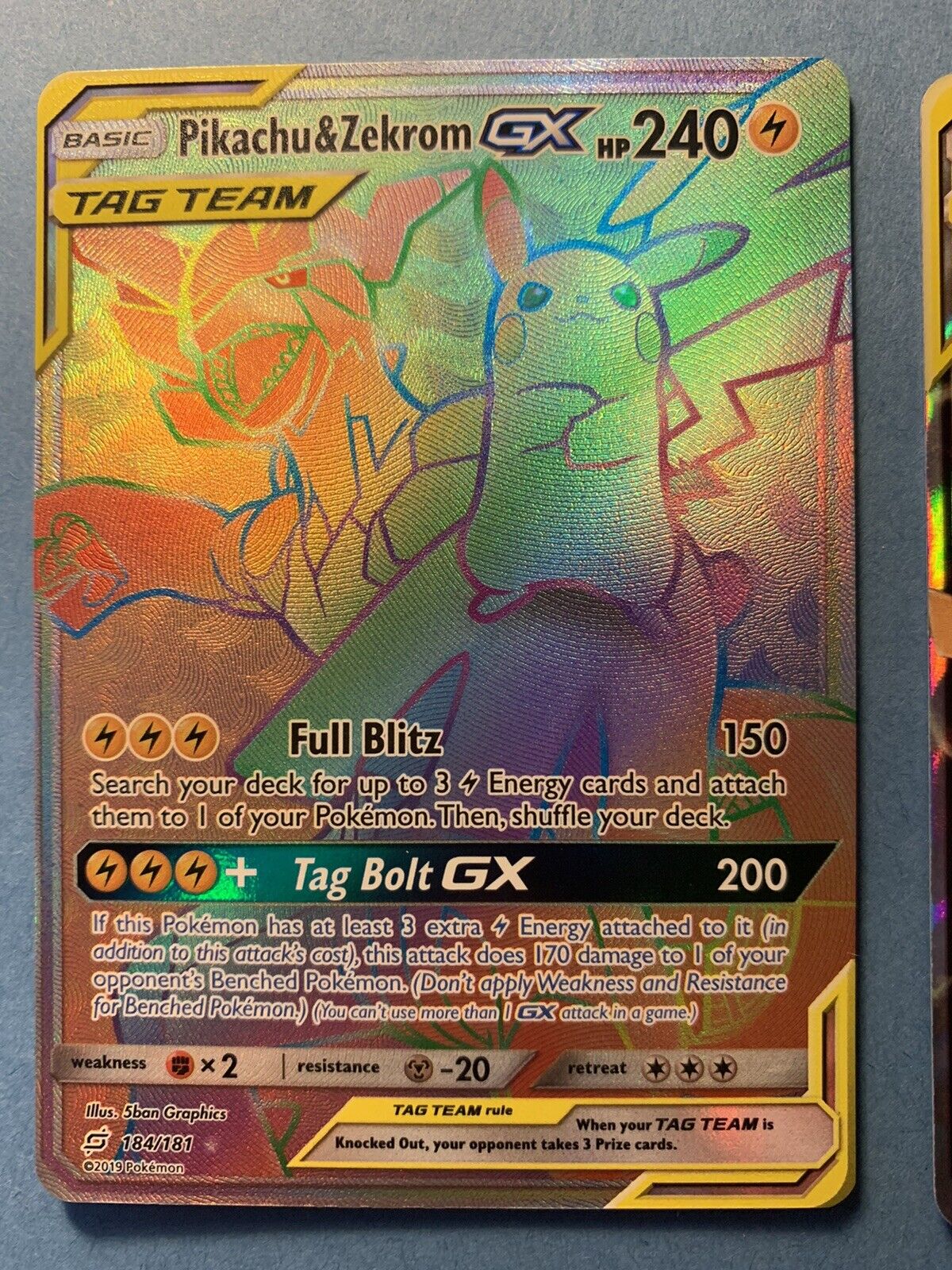 Pokemon Team Up Pikachu e Zekrom GX - 184/181 - Secret Rare :  : Brinquedos e Jogos