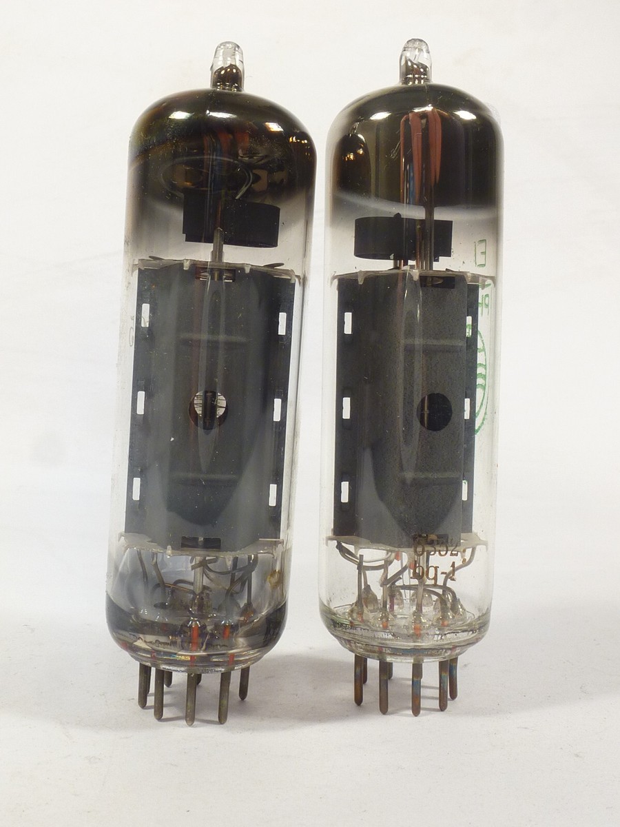Paire De Lampes EL84 6BQ5 Philips Code Bq - NOS Vintage Testées Pour Ampli Audio
