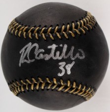 RUSNEY CASTILLO SIGNED OML BLACK LEATHER RAWLINGS BALL STATEN ISLAND FERRYHAWKS