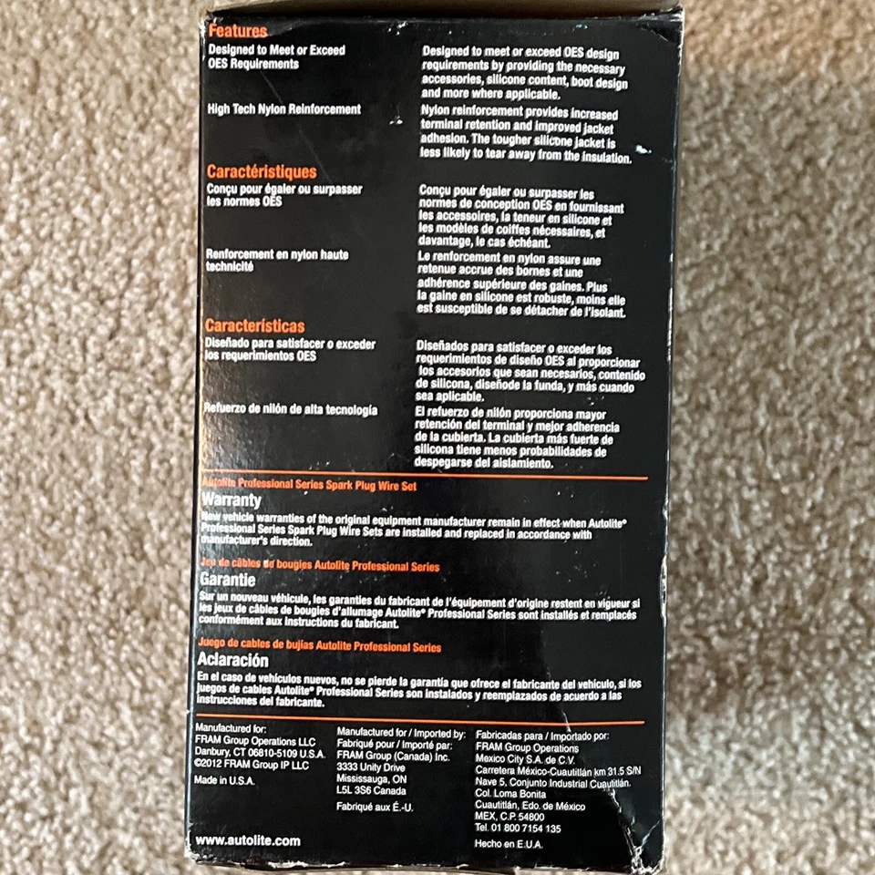 Juego de cables de bujía Autolite Professional 96879 para 95 96 97 98 Windstar 3,0 L V6 Foto 4 de 4