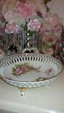 Shabby Chic Vintage Floral Dressing Table Vanity Dish