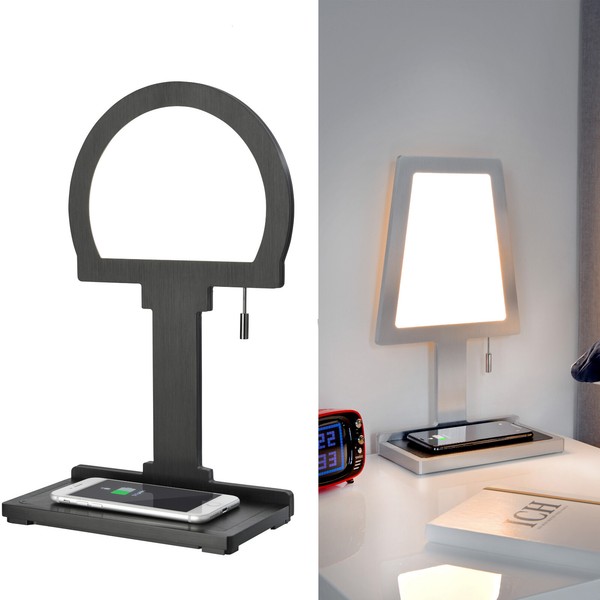 Tischlampe Smartphone Ladestation Kabellos Handy Aufladen Wireless Charging Qi-image