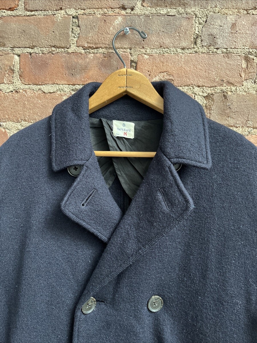 Hartford Men's Knit Jacket, Sz Medium, Navy 100% Wool | eBay