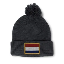 Pom Pom Beanies for Women Netherlands Embroidery Winter Hats for Men Skull Cap