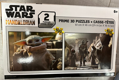 Star Wars 3D Puzzle Pack of 2 x 500 pieces, 1000 Pc Total, The Mandalorian