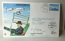 1979 Edgar W Percival Percival Aircraft Flown & Signed Cover  