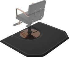 Salon Mat for Hair Stylist 4'x5' Anti Fatigue Barber Floor Mat with Round Base