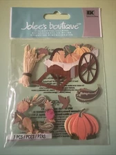 Jolee’s Boutique PUMPKIN HARVEST 7pcs Dimensional Scrapbooking Stickers RARE