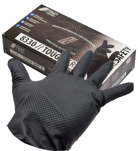 Rękawice nitrylowe Tough Grip 50-1000 szt. warsztatowe laboratoryjne rękawice robocze M-XL - Zdjęcie 1 z 7
