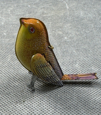 Nostalgie Spielzeug Christbaumschmuck  Anhänger Tin Bird Vogel