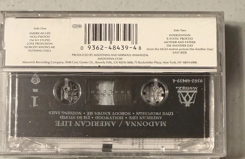 MADONNA SEALED CASSETTE TAPE AMERICAN LIFE. HOLOGRAM STICKER. - Image 2 of 2