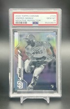 2020 Topps Chrome Andres Munoz Negative Refractor Rc PSA 10 Pop 3 Mariners
