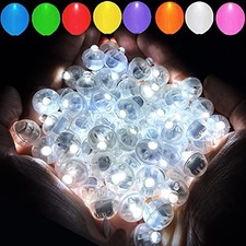 100pcs Balloon Lights,Long Standby Time Waterproof Mini 100PCS White
