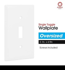 5x Wall Plate Cover Plastic Single 1 Gang Light Switch Electric Outlet WHITE