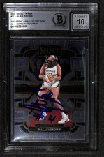 Kalani Brown Signed 2022 Select WNBA Card Beckett Auto 10