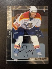2000-01 In the Game Be a Player Signature Series Todd Simpson Autograph (#183)