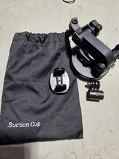 Suction Cup Action Camera Mount w/ GoPro-Style Adapter Drawstring Bag