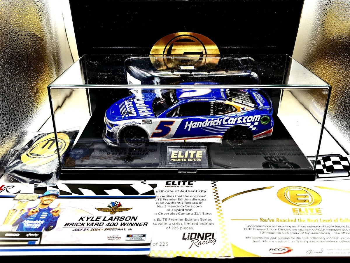 2024 Kyle Larson Elite Premier Brickyard 400 Win 1:24 Diecast | eBay