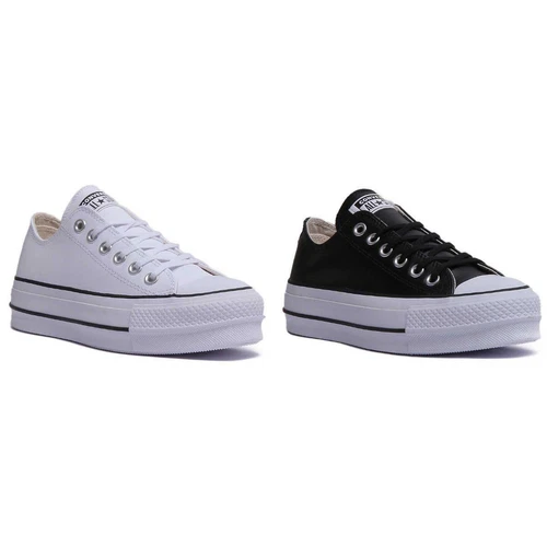 Converse 561680C A Ct As Lift Ox Platf Scarpe Da Donna In Bianco E Nero UK 3 8