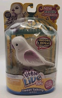 Little Live Pets Tweet Talking Birds Snow Belle Interactive Toy New 