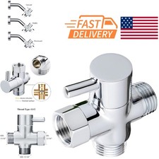G1/2 Chrome Shower Diverter Valve Solid Brass Construction Easy Installation
