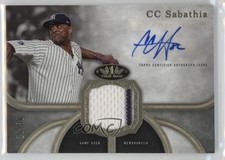 2020 Topps Tier One Tier One Auto Relics /99 CC Sabathia #T1AR-CCS Auto HOF 7xr