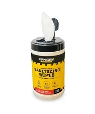 Firm Grip Pro Cleaning Disposable Hand Sanitizing Wipes. Alc Free (100 Wipes)