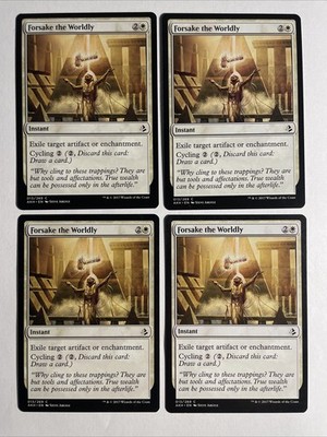 4x Mtg Amonkhet Forsake The Worldly NM Magic Karte Magic The Gathering
