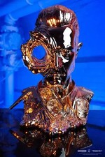 Pure Arts - TERMINATOR T-1000 LIQUID METAL ART MASK Büste -I- 29 x 36 x 44 cm cm