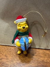 Disney Winnie The Pooh Christmas Ornament Holding Honey Pot Motion Spring