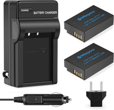 2 Pack LP-E17 Battery and Charger Kit for EOS RP, R10, R8, R50, Rebel T8I, T7I,
