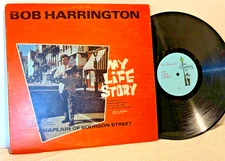33 RPM 2 LP Bob Harrington My Life Story Chaplin, RARE Blue Label, WWR-467-281