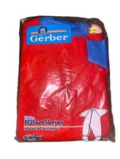 Vintage 4T Blanket Sleeper New Never Opened. Gerber Brand Red W/blue Trim