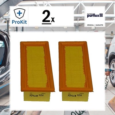 2x Purflux A258 Luftfilter, Air Intake Filter passend für Fiat PUNTO Lancia Y