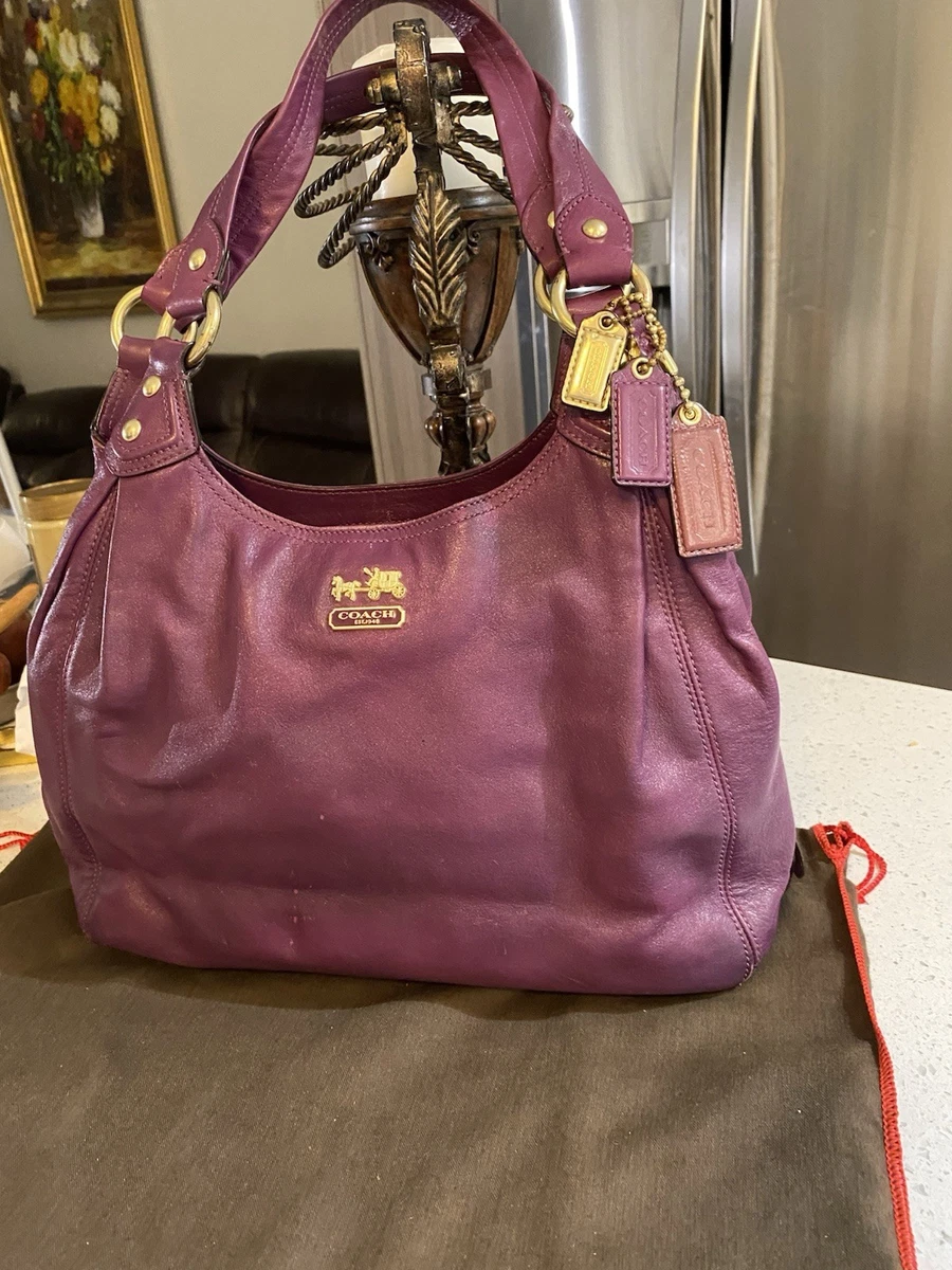 バッグ Vintage COACH Madison Maggie Bag purple Coach Madison Maggie Purple for sale | eBay