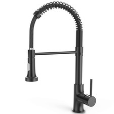 Black Kitchen Taps Mixer with Pull Out Spray High Arc Single Handle