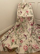 Laura Ashley Summer Palace Cranberry Pencil Pleat Curtains 81" w x 70" d each