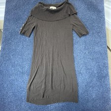 Michael Kors Sweater Dress Womens Medium Cowl Neck Knit Button Sleeve Pullover