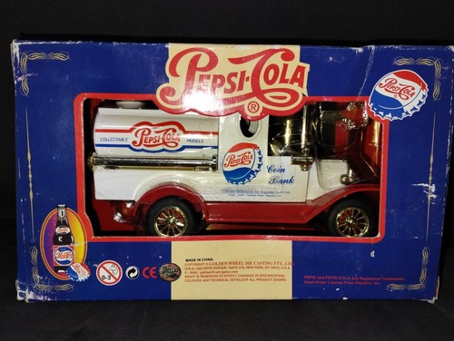 Golden Wheel Die Cast 1917 Pepsi Cola Delivery Truck Bank With Key 1:24 Scale... - Picture 6 of 6
