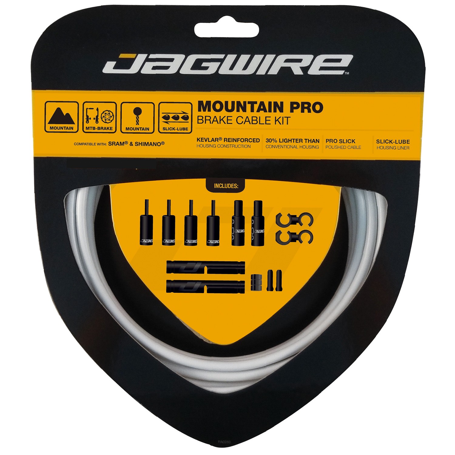 Kit de frein Mountain Pro blanc avec gaine incompressible 5mm