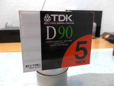 Audiokassette TDK D-90E5N Originalverpacktes 5- er Pack