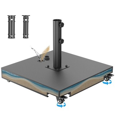 Metal Umbrella Base with Wheels,  Max 200lbs Weight Capacity  Patio.
